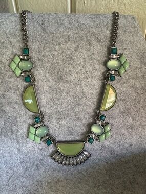 Green Statement Necklace - Brand: